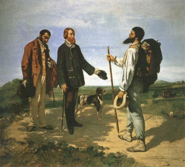 Gustave Courbet The Meeting or Bonjour,Monsieur Courbet Sweden oil painting art